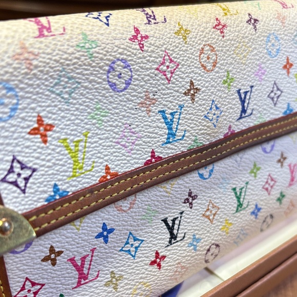 Louis Vuitton White Multicolor Monogram Wallet - Picture 4 of 17